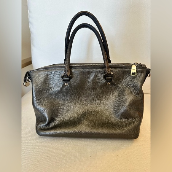 Authentic COACH Emma Mini Satchel Crossbody Bag Gunmetal Leather - Picture 3 of 14